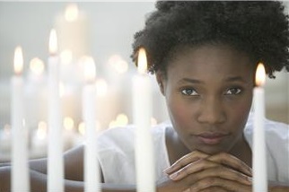 Praying with candles